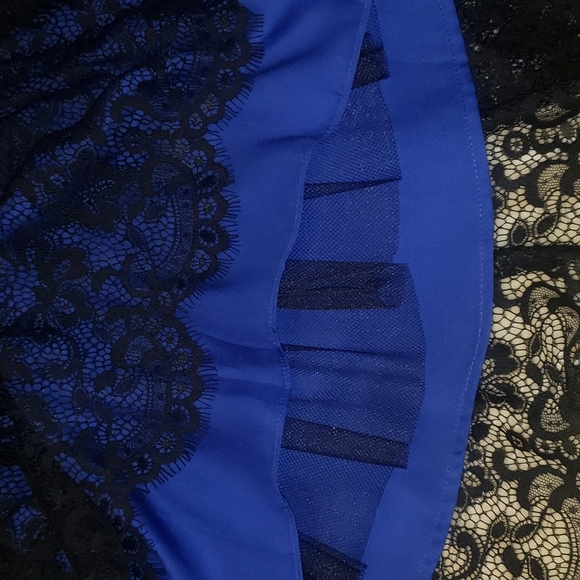 Moulinette Sowers Silk Blur and Black Lace Tulle Dress NWOT - Picture 4 of 9